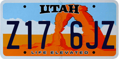 UT license plate Z176JZ