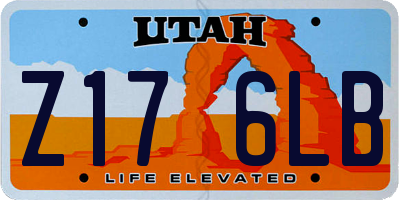 UT license plate Z176LB