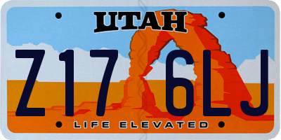 UT license plate Z176LJ