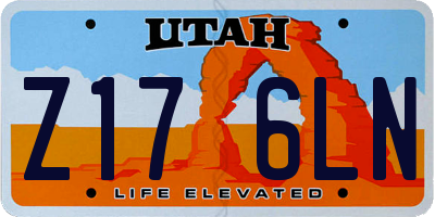 UT license plate Z176LN