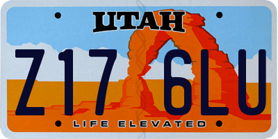 UT license plate Z176LU
