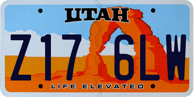 UT license plate Z176LW