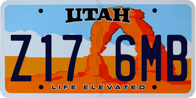 UT license plate Z176MB