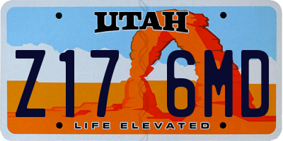 UT license plate Z176MD