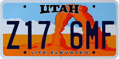 UT license plate Z176MF