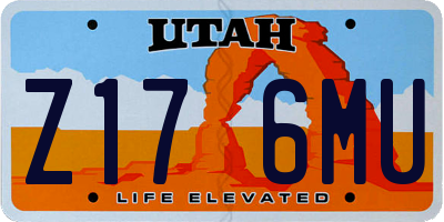 UT license plate Z176MU
