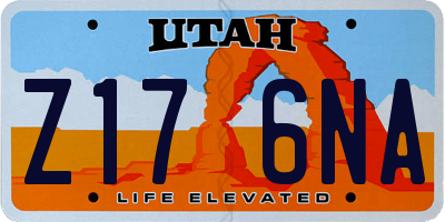 UT license plate Z176NA