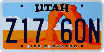 UT license plate Z176ON