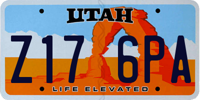 UT license plate Z176PA