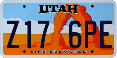 UT license plate Z176PE