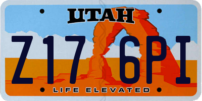 UT license plate Z176PI