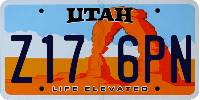 UT license plate Z176PN