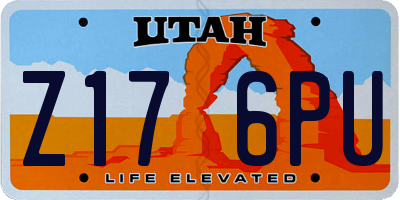 UT license plate Z176PU