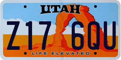 UT license plate Z176QU