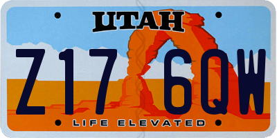 UT license plate Z176QW