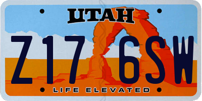 UT license plate Z176SW