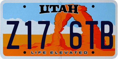 UT license plate Z176TB