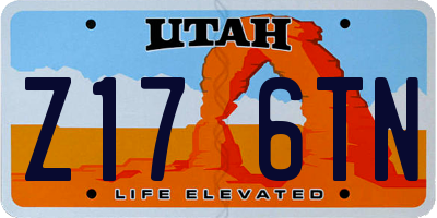 UT license plate Z176TN