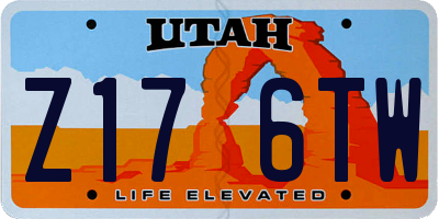 UT license plate Z176TW
