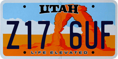 UT license plate Z176UF