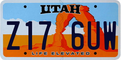 UT license plate Z176UW