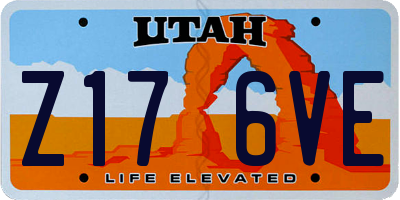 UT license plate Z176VE