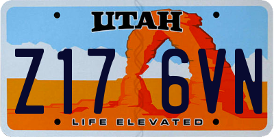 UT license plate Z176VN