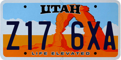 UT license plate Z176XA