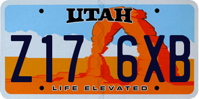 UT license plate Z176XB