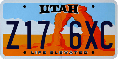 UT license plate Z176XC