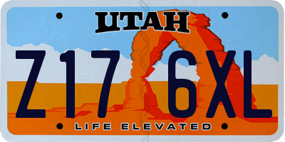 UT license plate Z176XL