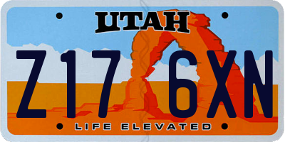 UT license plate Z176XN