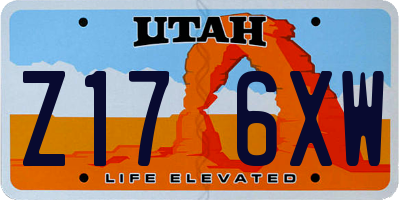 UT license plate Z176XW