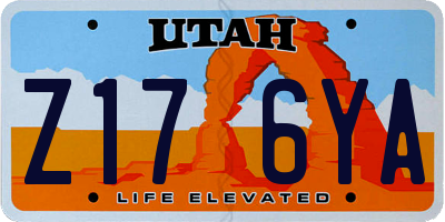 UT license plate Z176YA