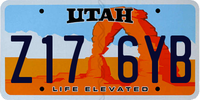 UT license plate Z176YB