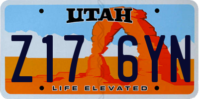 UT license plate Z176YN