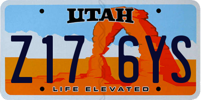 UT license plate Z176YS