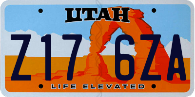 UT license plate Z176ZA
