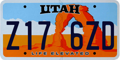 UT license plate Z176ZD