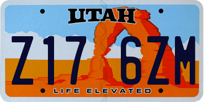 UT license plate Z176ZM
