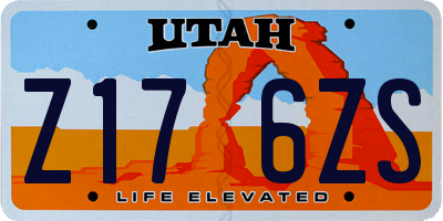 UT license plate Z176ZS