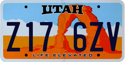 UT license plate Z176ZV