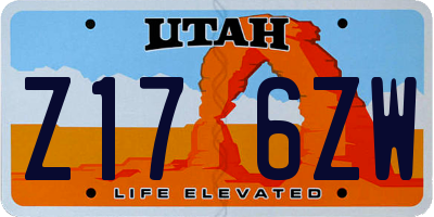 UT license plate Z176ZW