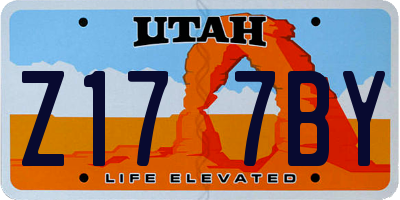 UT license plate Z177BY