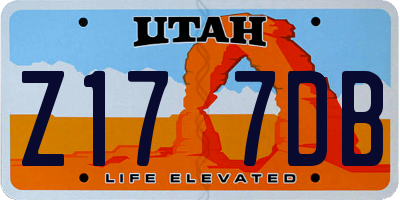 UT license plate Z177DB