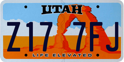 UT license plate Z177FJ