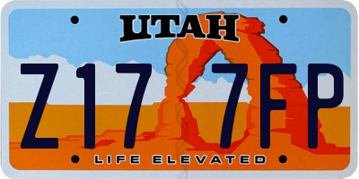 UT license plate Z177FP