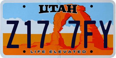 UT license plate Z177FY