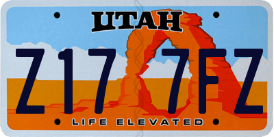 UT license plate Z177FZ