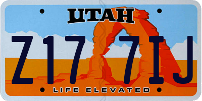 UT license plate Z177IJ
